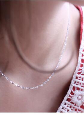 2026水波链配链短款锁骨链厂家直销饰品项链地摊货时尚百搭