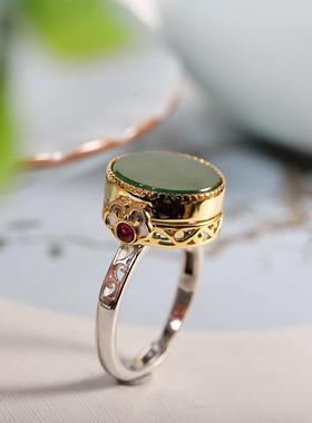 2025春季新品香囊戒指镶嵌时尚简约嘎乌盒饰品女式戒指 跨境新品