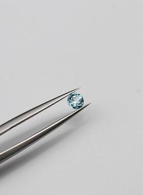 2026天然天空蓝托帕石/天空蓝晶圆形戒面裸石首饰镶嵌配石厂家