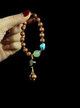 2026芭比檀香DIY家道兴隆手串 0.8×15颗 男女款文玩手链念珠厂家