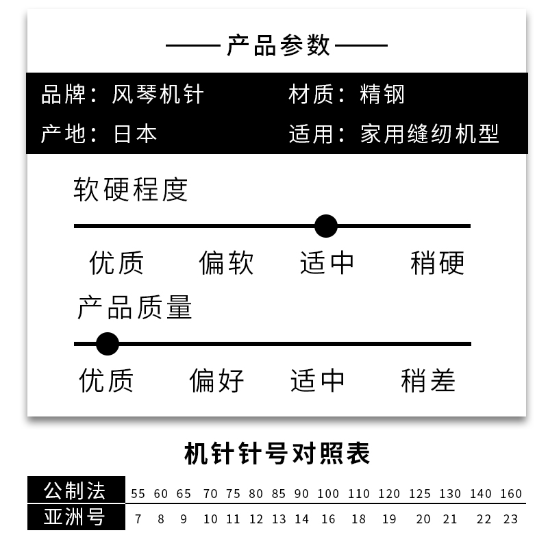 家用多功能缝纫机针HAx1日本进口风琴机针迷你缝纫机针老式缝纫机-图0