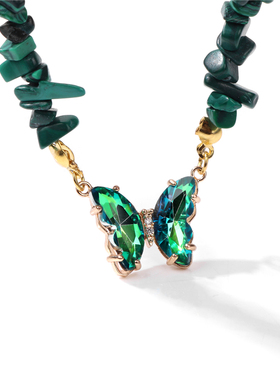 时尚彩色蝴蝶项炼天然老
