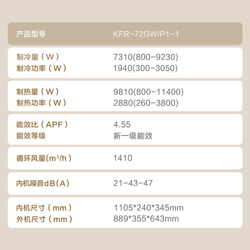 [雷神者]海尔空调净省电大挂机家用3匹2匹新一级能效变频冷暖KEA