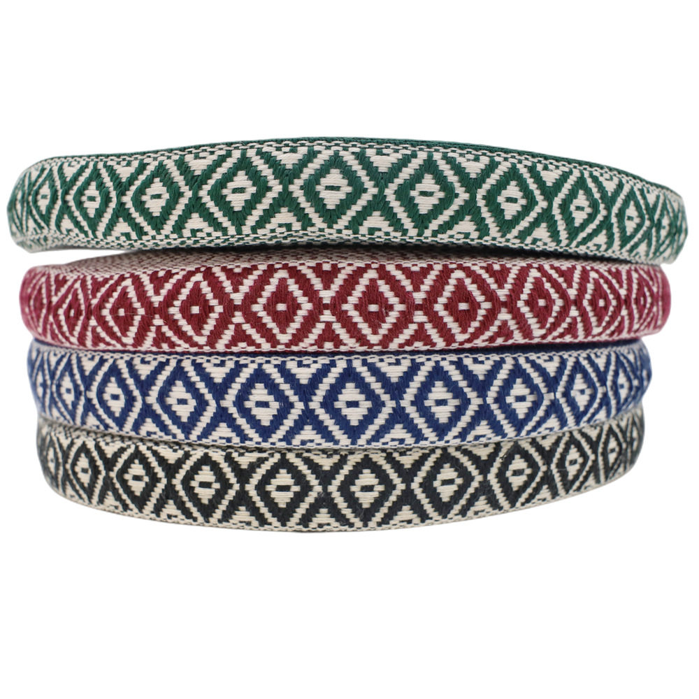 厂家直供25mm宽菱形彩色民族风提花织带服装鞋帽箱包家纺装饰辅料,淘宝优惠券,粉丝福利购,淘宝优惠卷