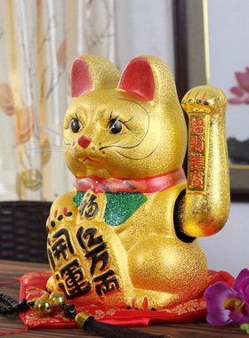 大中小号陶瓷招财猫礼品店铺开业礼物客厅家居装饰摇手猫摆件