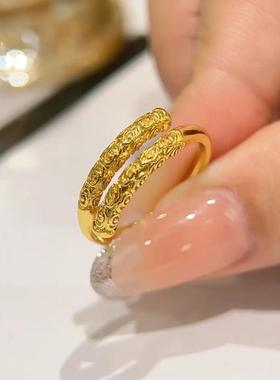 小众设计感高级戒指可调节