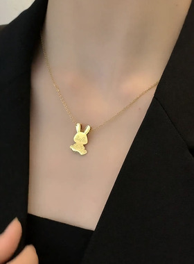 设计感灵动小兔子项链女