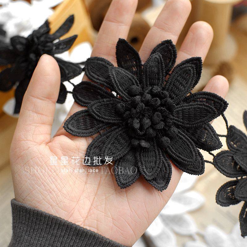 立体双层纯棉蕾丝花朵辅料蕾丝水溶花边 DIY手工材料装饰贴花装饰,淘宝优惠券,粉丝福利购,淘宝优惠卷