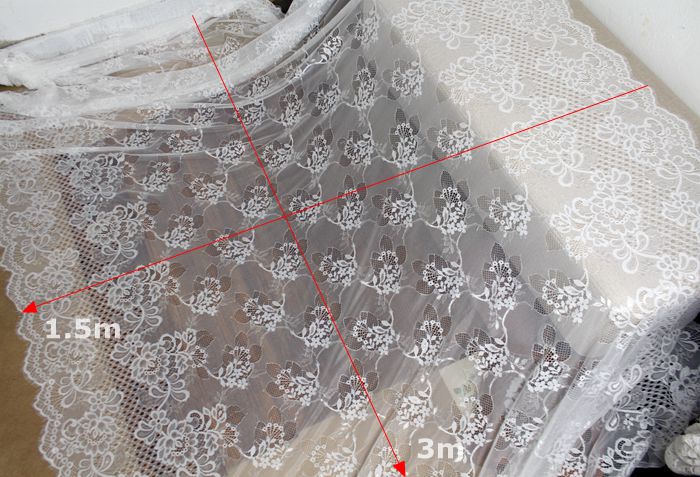 唯美法单睫毛蕾丝面料布料 服装连衣裙窗帘沙发布艺婚庆装饰材料 - 图1
