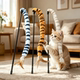 Cat toy tiger pattern cat funny stick long pole with bell kitten teeth grinding and bite resistant funny cat toy cat physical consumption supplies