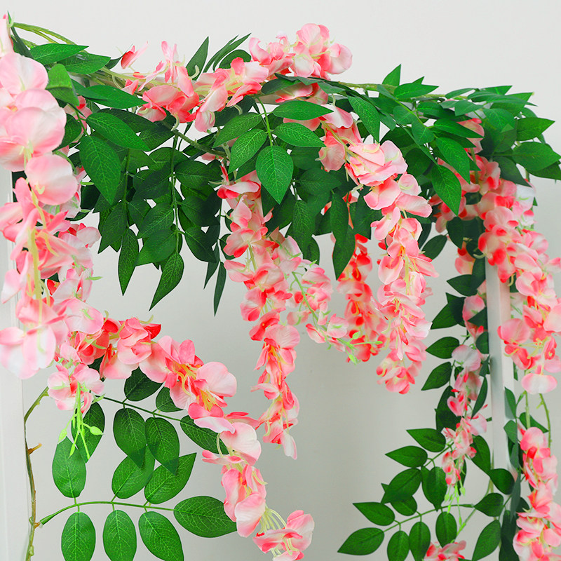 仿真紫藤花豆花串塑料绢花吊顶缠绕墙面婚庆装饰藤蔓植物假花藤条,淘宝优惠券,粉丝福利购,淘宝优惠卷