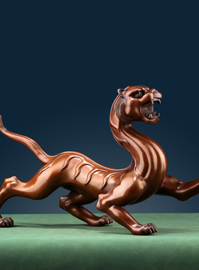 纯紫铜青龙白虎朱雀玄武装饰摆件