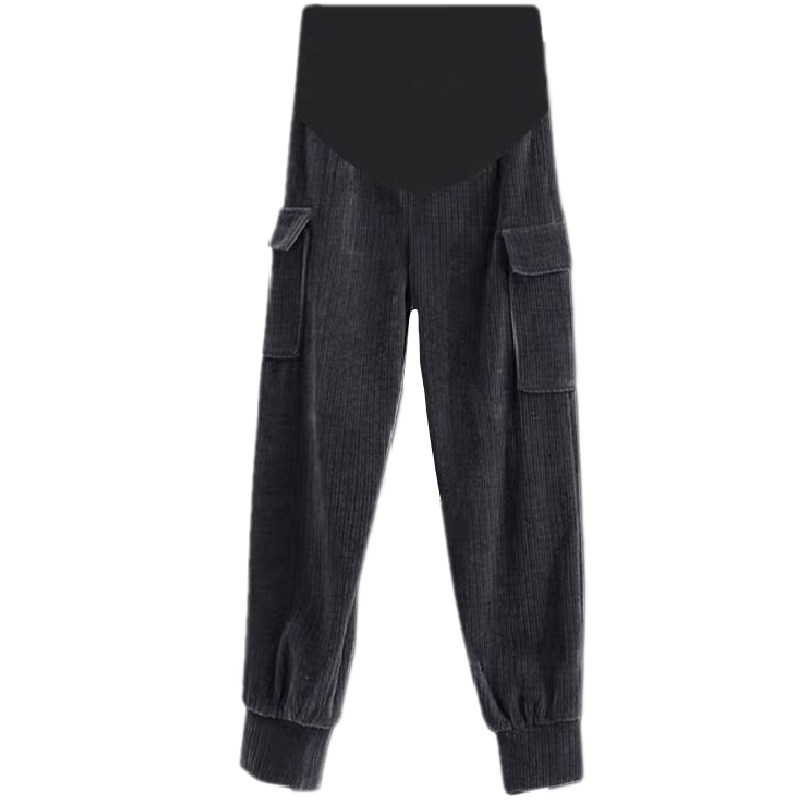 灯芯绒春秋外穿加长高个子孕妇裤 翎露孕妇打底裤