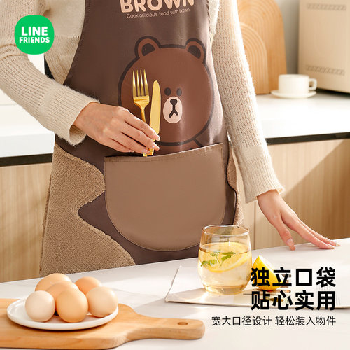 擦手围裙厨房家用2025新款防水溅防油做饭工作服女围腰餐饮薄款 - 图3