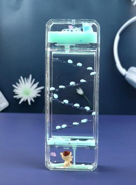 网红创意油漏动感滑梯摆件沙漏计时器解压送男女生日儿童毕业礼物