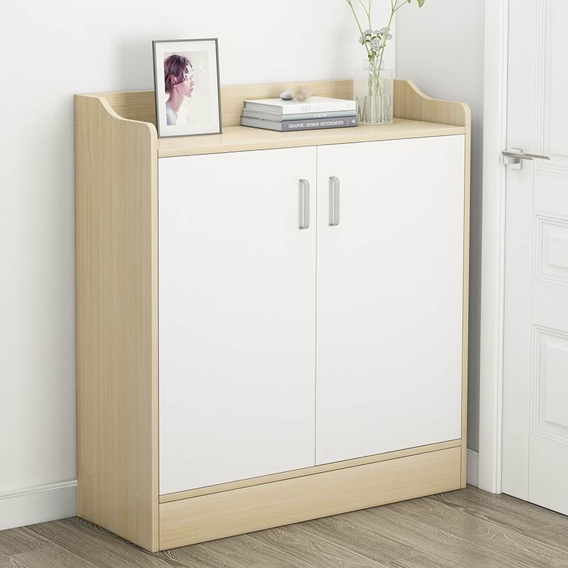 放门口的鞋柜25宽60cm长80公分高30深24厚鞋架家用木白色简易收纳 - 图2