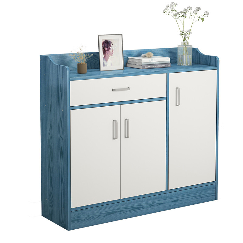 放门口的鞋柜25宽60cm长80公分高30深24厚鞋架家用木白色简易收纳 - 图0