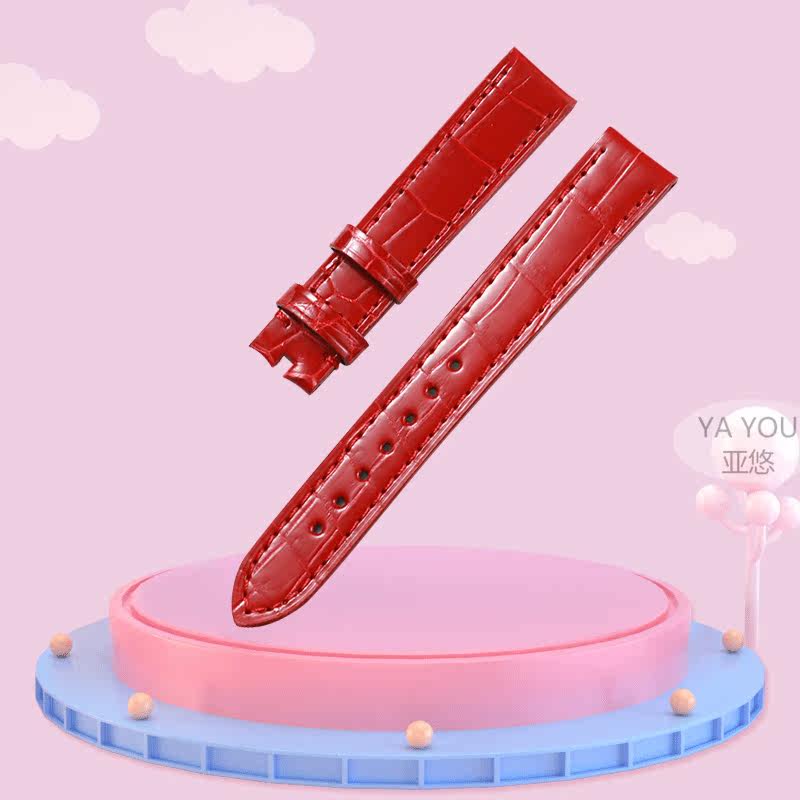 萧邦快乐钻石鳄鱼皮原装女手表带 亚悠配件