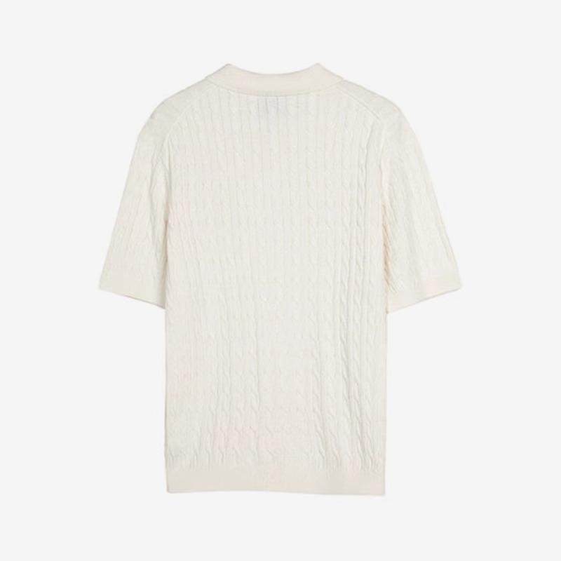 Skechers斯凯奇2024夏季男女同款百搭麻花毛织短袖POLO衫L124U130,淘宝优惠券,粉丝福利购,淘宝优惠卷