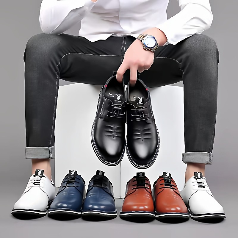 花花公子男鞋2025春秋新款休闲鞋真皮透气百搭商务内增高男士皮鞋,淘宝优惠券,粉丝福利购,淘宝优惠卷