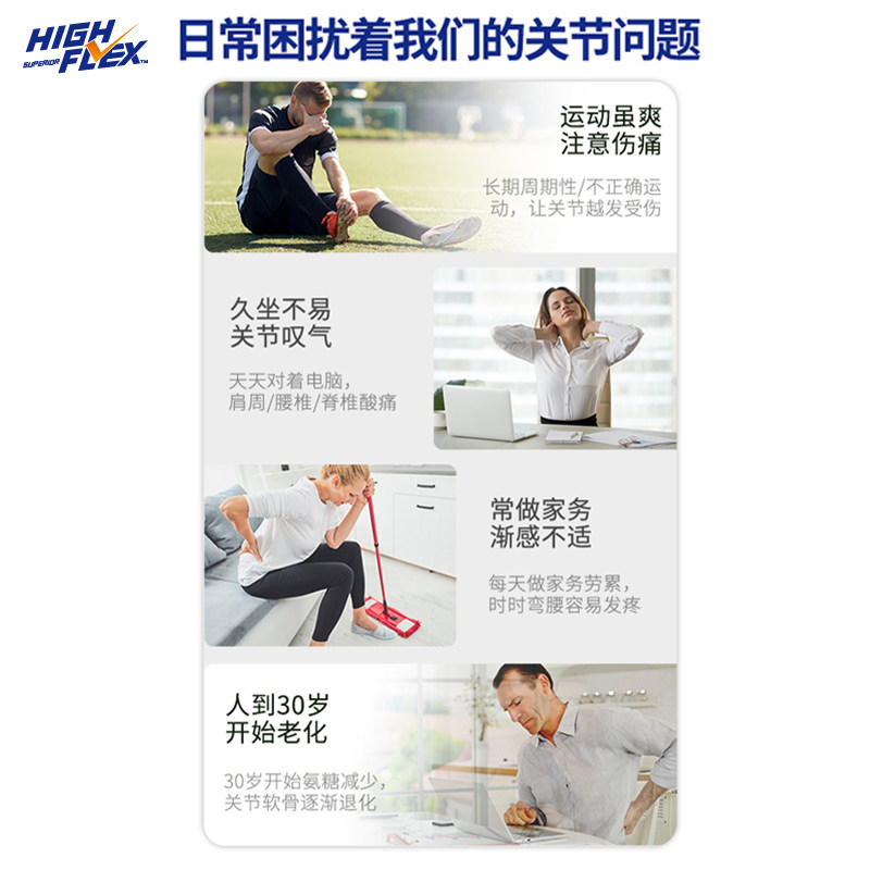 百亿补贴关节健力多汤臣倍健氨糖 Highflex健力多海外氨基葡萄糖