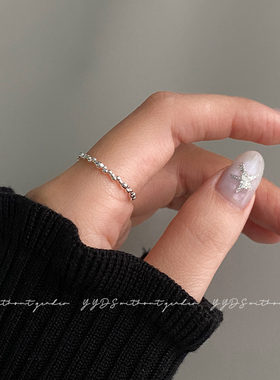 YYDS丨精致银豆豆戒指