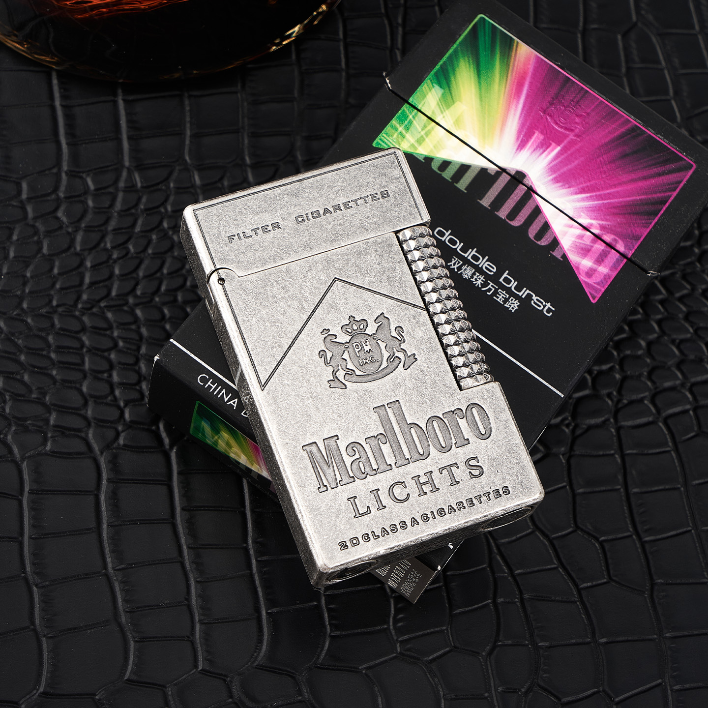 【万宝路】tshomx朗声打火机充气高颜值钢音创意送男友生日礼物 - 图1