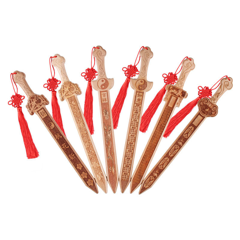 桃木剑婴儿原色桃木小挂件七星剑纯木宝剑儿童桃核剑迷你玩具装饰,淘宝优惠券,粉丝福利购,淘宝优惠卷