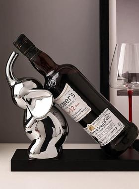 高颜值暴力熊陶瓷红酒架摆件