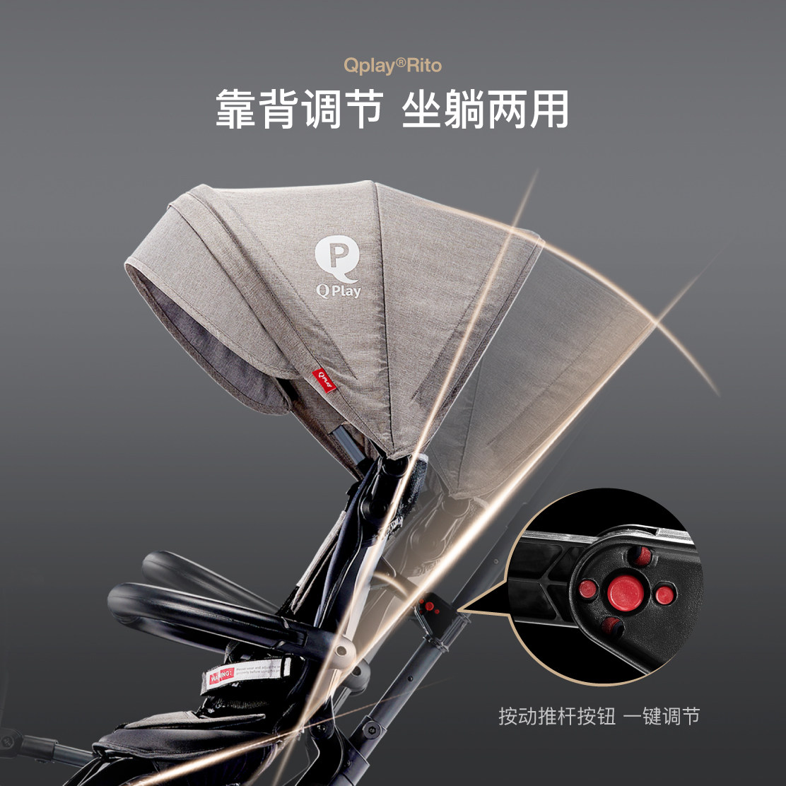德国qplay折叠儿童三轮车便脚踏车 QPlay三轮车