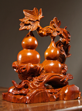 实木雕刻家居客厅寓意工艺礼品