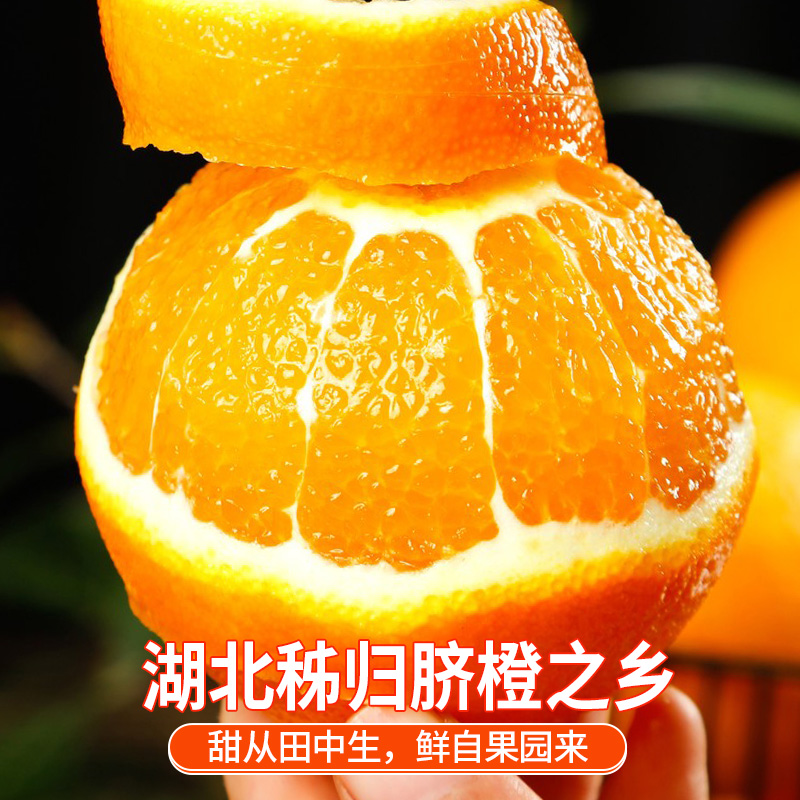 湖北秭归伦晚春橙当季新鲜时令水果甜橙赣爱南媛10冰糖果冻脐橙子