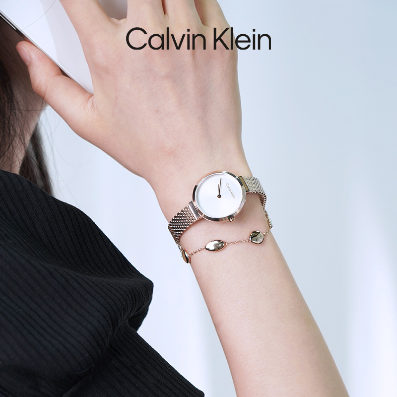 【520礼物】CalvinKlein官方正品CK女表永恒系列米兰小金表女 - 图0