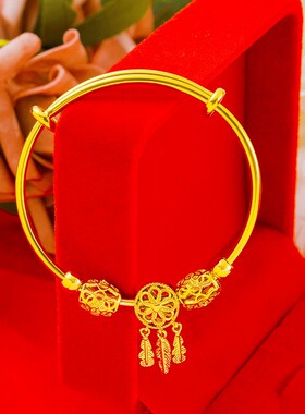 沙金手镯三生三世捕梦网镯子女