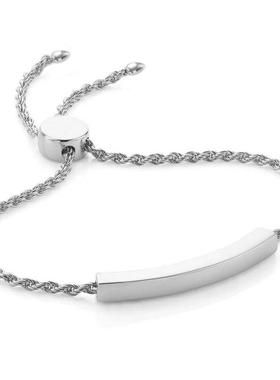 饰品手链钛钢情侣手链空心管手链女款刻字情侣手镯手链不掉色定制