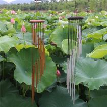 18 frosted pipe steps with high rise wind bell hanging decoration solid wood tuning pipe big wind bell birthday present home decoration hanging decoration