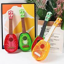 Playable Music Toy Guitar Emulation Fruit with four strings vocable Yukri Land showy