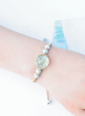 满天星干花标本永生花手链情侣闺