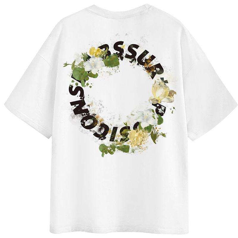 iconslab联名ssur plus花卉男t恤 iconslabT恤