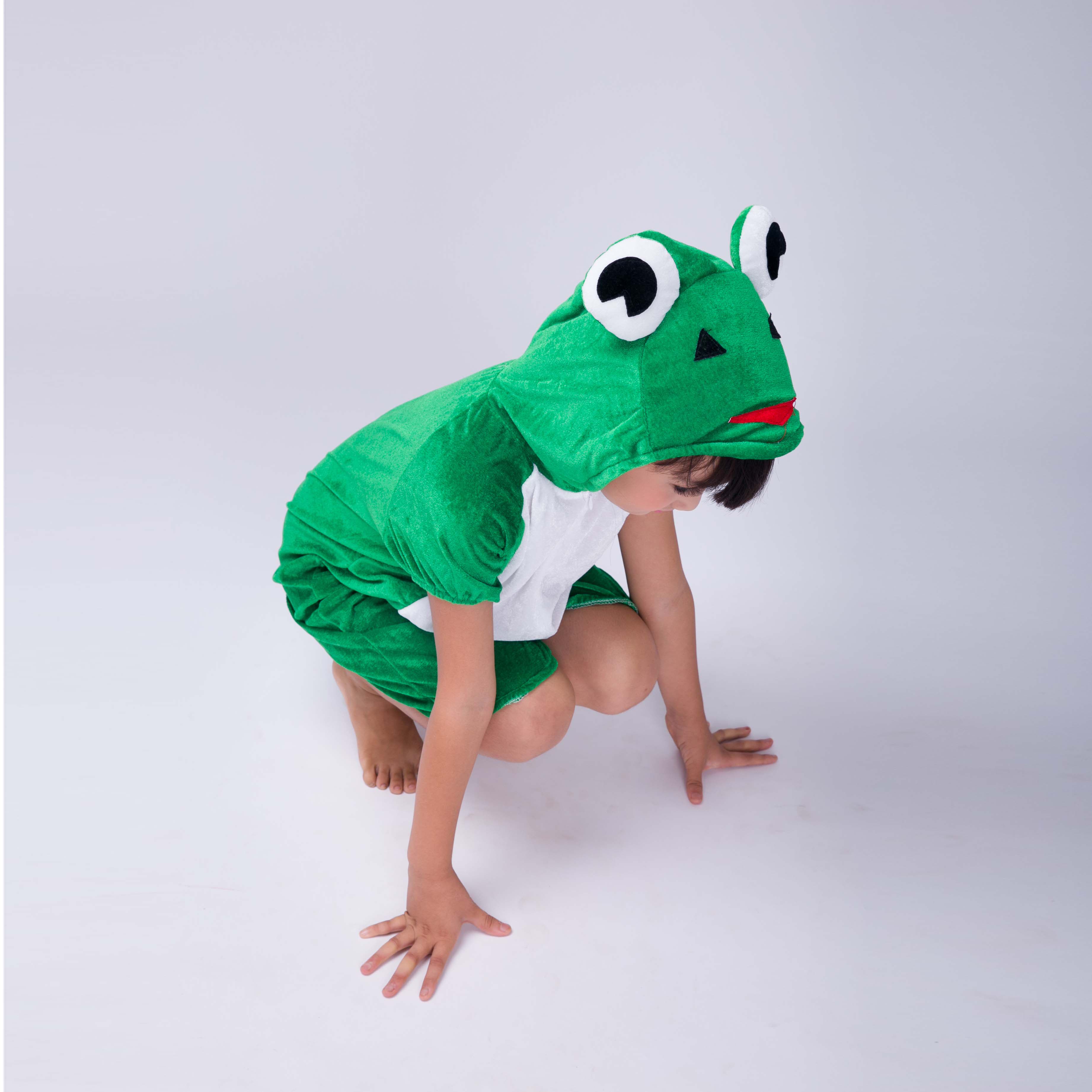 六一儿童青蛙演出服小蝌蚪找妈妈表演小跳蛙可爱动物衣服装扮服装