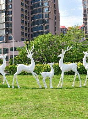 大厂现货鹿雕塑防雨防晒室外