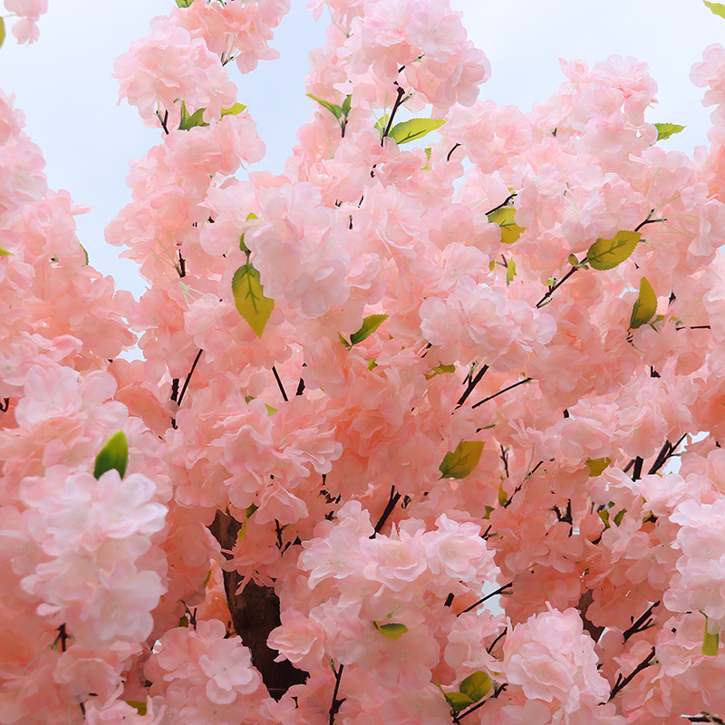 仿真樱花树桃花树假树大型许愿树装饰花树新年节日树酒店大堂摆设-图3