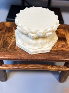 莲花底座摆放车载象牙果台垫桌面