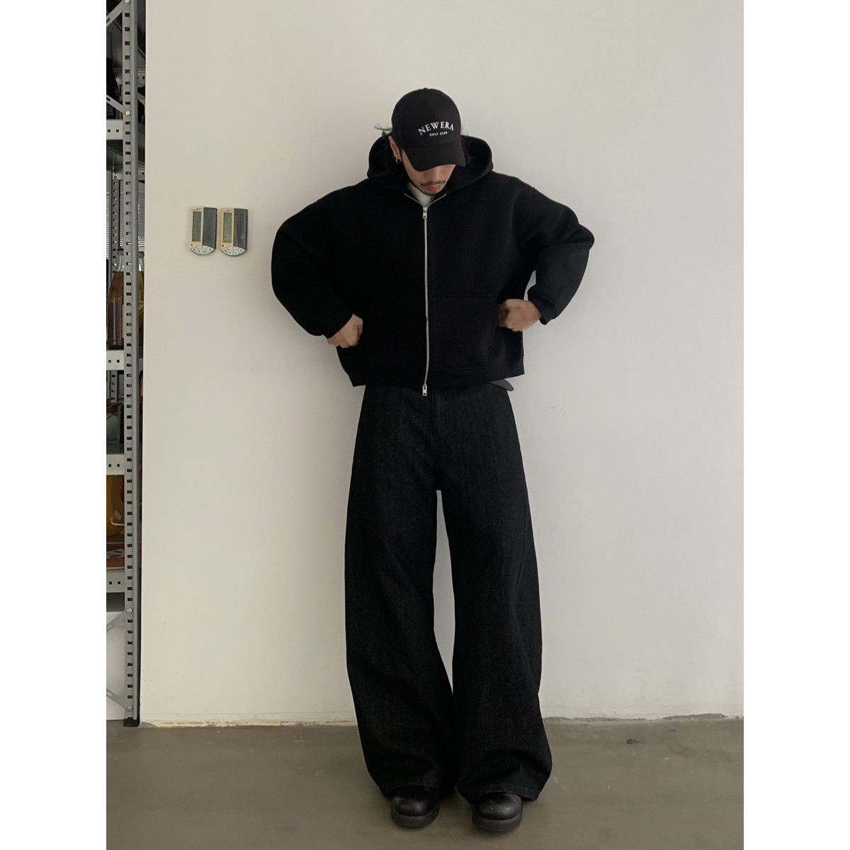 INKNOTS美式复古原色廓形弯刀牛仔裤男女潮牌高级感香蕉休闲长裤,淘宝优惠券,粉丝福利购,淘宝优惠卷