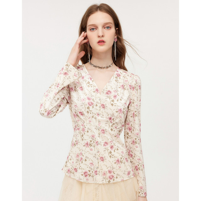 COCOON retro printed velvet sweater