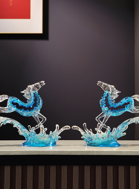 木锐新中式马上有钱招财摆件