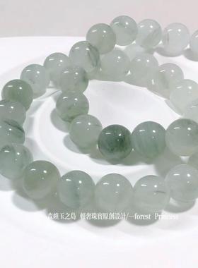 男女同戴雪翠飘翠手串翡翠色百搭