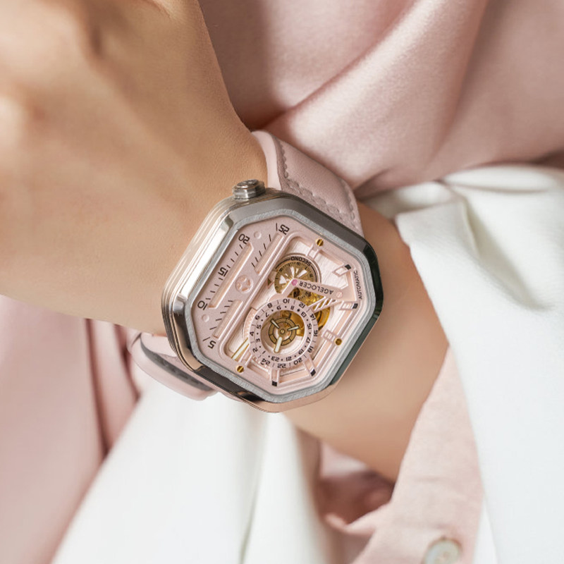 agelocer艾戈勒大爆炸青春浅粉腕表 agelocer艾戈勒国产腕表