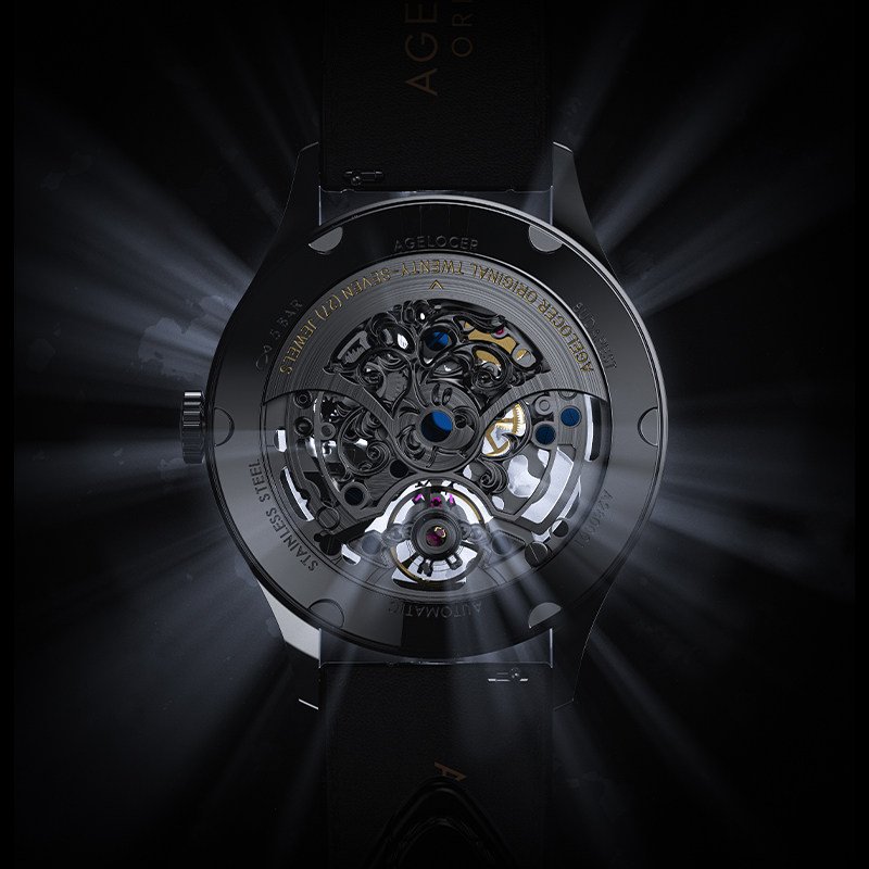 agelocer艾戈勒博世雕花镂空机械表 agelocer艾戈勒国产腕表