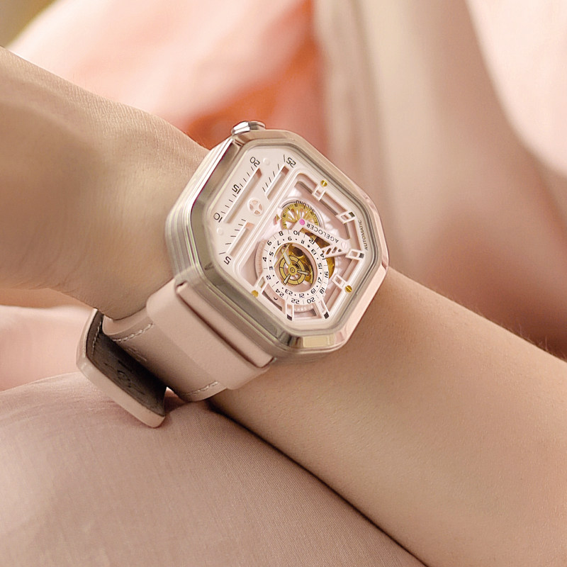 agelocer艾戈勒大爆炸青春浅粉腕表 agelocer艾戈勒国产腕表